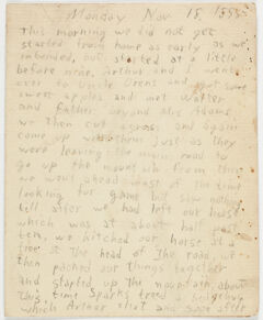 Thumbnail for Elmer Nelson hunting diary fragment - Image 1