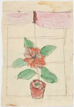 Thumbnail for Drawing of plant with red flower - Image 1