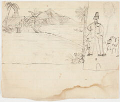 Thumbnail for Drawings of tropical landscape and croquet game