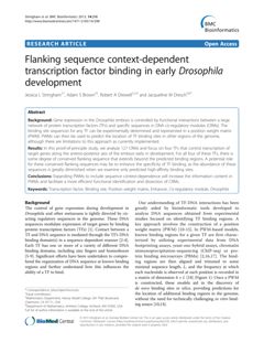 Thumbnail for Flanking sequence context-dependent transcription factor binding in early Drosophila development