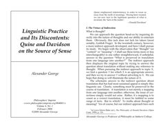 Thumbnail for Linguistic practice and its discontents: Quine and Davidson on the source of sense