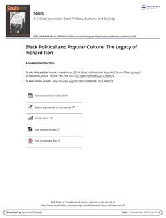 Thumbnail for Black political and popular culture: the legacy of Richard Iton