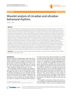 Thumbnail for Wavelet analysis of circadian and ultradian behavioral rhythms