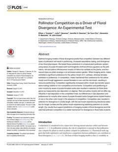 Thumbnail for Pollinator competition as a driver of floral divergence: an experimental test