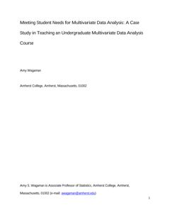 Thumbnail for Meeting student needs for multivariate data analysis: a case study in teaching an undergraduate multivariate data analysis…