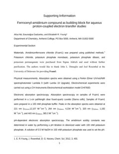 Thumbnail for Ferrocenyl-amidinium compound as building block for aqueous proton-coupled electron transfer studies [Supporting Information]