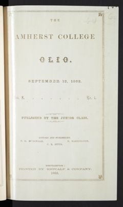 Thumbnail for Amherst College Olio 1864 - Image 1