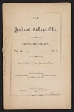 Thumbnail for Amherst College Olio 1866 - Image 1