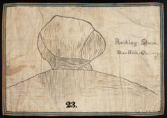 Thumbnail for Orra White Hitchcock drawing of rocking stone, Blue Hills, Quincy, Massachusetts