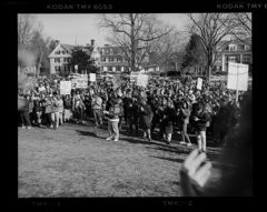 Thumbnail for Photographs of student walkout war protest, 1991 February 21 - Image 1