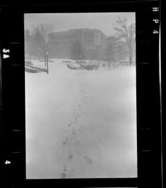 Thumbnail for Photographs of campus with snow, 1976 March 30 - Image 1