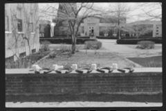Thumbnail for Photographs of an April Fools' Day joke outside the Mead Art Museum, 1977 April 1 - Image 1
