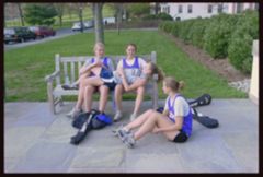 Thumbnail for Photographs of students outside the Alumni Gymnasium and Athletic Complex, 2003 May - Image 1