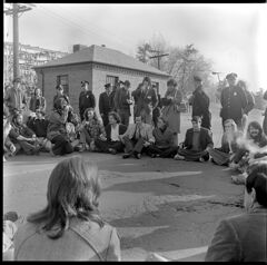 Thumbnail for Photographs of an anti-war sit-in at the Westover Air Reserve Base, 1972 May 10 - Image 1