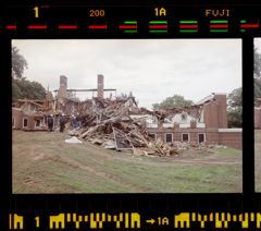 Thumbnail for Photographs of the demolition of Milliken Dormitory, 2002 October - Image 1