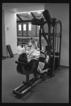 Thumbnail for Photographs of Pratt Pool and people exercising in the Alumni Gym, 1996 December - Image 1