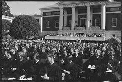 Thumbnail for Photographs of the 145th Commencement ceremony and related protest, 1966 June 3 - Image 1