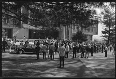 Thumbnail for Photographs of Leaves of Grass performing on the steps of Robert Frost Library, 1968 May 10 - Image 1