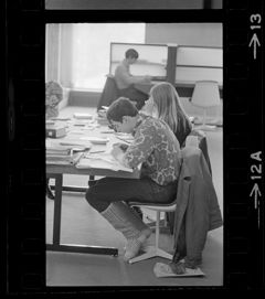 Thumbnail for Photographs of patrons in Frost Library, 1971 January 8 - Image 1