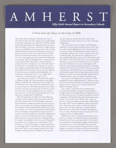 Thumbnail for Amherst College annual report to secondary schools, 2002 - Image 1