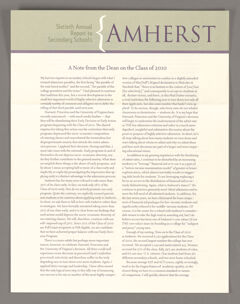 Thumbnail for Amherst College annual report to secondary schools, 2006 - Image 1