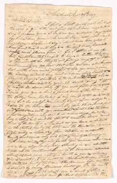 Thumbnail for Sidney Brooks letter to Obed Brooks, Jr., 1837 November 29 - Image 1