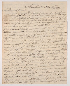Thumbnail for Sidney Brooks letter to Obed Brooks, Jr., 1839 November 18 - Image 1