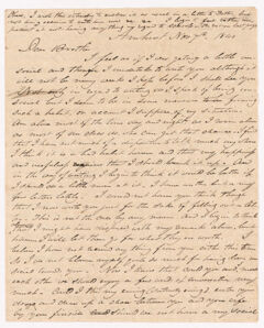 Thumbnail for Sidney Brooks letter to Obed Brooks, 1840 November 7 - Image 1