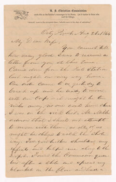 Thumbnail for Sidney Brooks letter to Susan Brooks, 1864 August 26 - Image 1