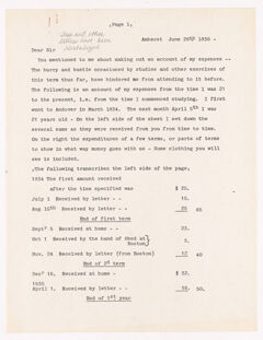 Thumbnail for John Lancaster 1978 transcript of Sidney Brooks letter to Obed Brooks, 1838 June 28 - Image 1