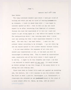 Thumbnail for John Lancaster 1978 transcript of Sidney Brooks letter to Obed Brooks, 1838 December 20 - Image 1