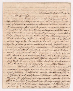 Thumbnail for J.M. Manning letter to Sidney Brooks, 1848 February 28 - Image 1