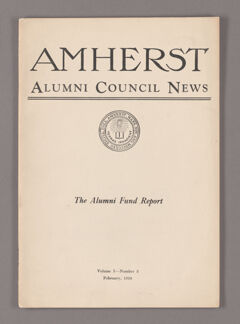 Thumbnail for Amherst Alumni Council news, 1928 February - Image 1