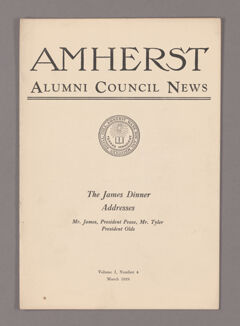 Thumbnail for Amherst Alumni Council news, 1928 March - Image 1