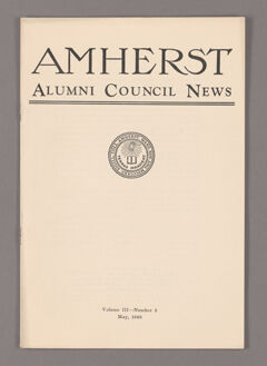 Thumbnail for Amherst Alumni Council news, 1930 May - Image 1