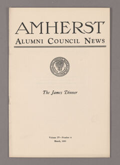 Thumbnail for Amherst Alumni Council news, 1931 March - Image 1