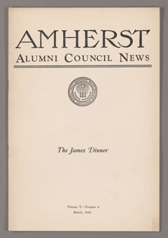 Thumbnail for Amherst Alumni Council news, 1932 March - Image 1