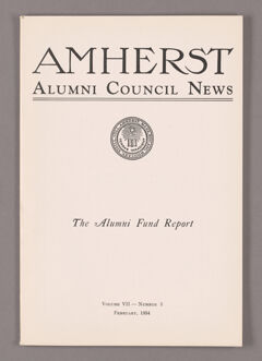 Thumbnail for Amherst Alumni Council news, 1934 February - Image 1