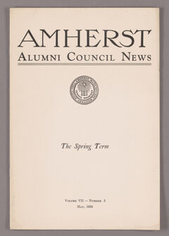 Thumbnail for Amherst Alumni Council news, 1934 May - Image 1