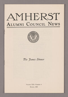 Thumbnail for Amherst Alumni Council news, 1935 March - Image 1