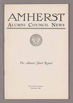 Thumbnail for Amherst Alumni Council news, 1936 February - Image 1
