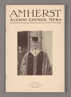 Thumbnail for Amherst Alumni Council news, 1928 March, supplement - Image 1