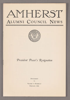 Thumbnail for Amherst Alumni Council news, 1932 February, supplement - Image 1