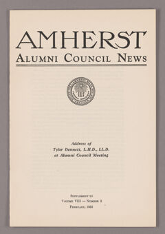 Thumbnail for Amherst Alumni Council news, 1935 February, supplement - Image 1