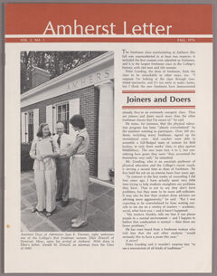Thumbnail for Amherst letter, 1976 fall - Image 1