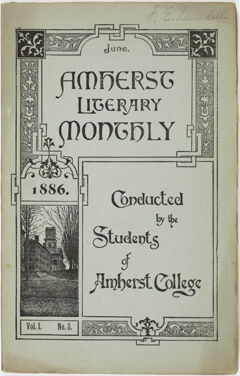 Thumbnail for The Amherst literary monthly, 1886 June - Image 1
