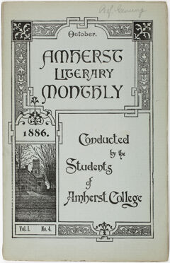 Thumbnail for The Amherst literary monthly, 1886 October - Image 1