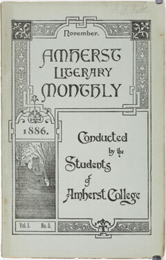 Thumbnail for The Amherst literary monthly, 1886 November - Image 1