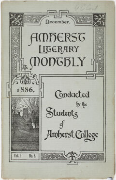 Thumbnail for The Amherst literary monthly, 1886 December - Image 1