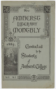 Thumbnail for The Amherst literary monthly, 1887 May - Image 1